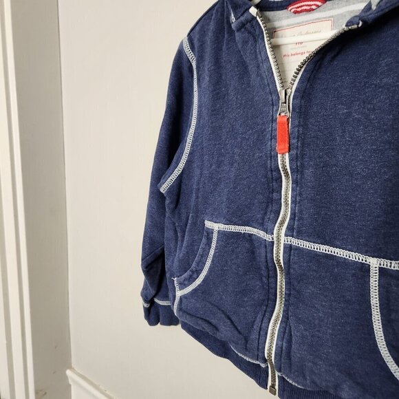 HANNA ANDERSSON Blue Hooded Zip Jacket - Picture 2 of 6